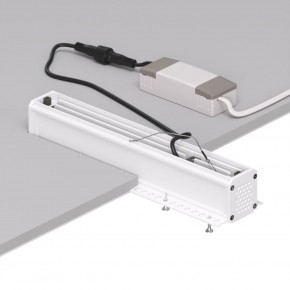 DK2532-WB Встраиваемый светильник SPACE со светодиодом под шпатлевку L240mm 220V 20W 38° 4000К IP20 белый/черный алюминий в Миассе - miass.ok-mebel.com | фото 6