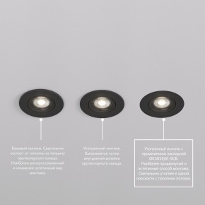 DK3020-BK Встраиваемый светильник, IP 20, 10 Вт, GU5.3, LED, черный, пластик в Миассе - miass.ok-mebel.com | фото 5