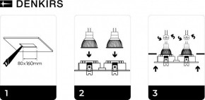DK3022-BK Встраиваемый светильник, IP 20, 10 Вт, GU5.3, LED, черный, пластик в Миассе - miass.ok-mebel.com | фото 6