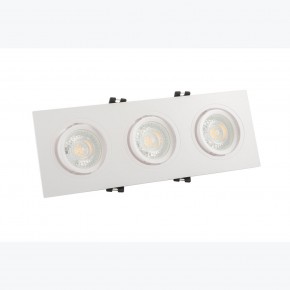 DK3023-WH Встраиваемый светильник, IP 20, 10 Вт, GU5.3, LED, белый, пластик в Миассе - miass.ok-mebel.com | фото 2