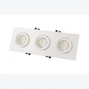 DK3023-WH Встраиваемый светильник, IP 20, 10 Вт, GU5.3, LED, белый, пластик в Миассе - miass.ok-mebel.com | фото 3