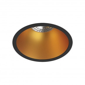 DK3026-BG Встраиваемый светильник, IP 20, 10 Вт, GU5.3, LED, черный/золотой, пластик в Миассе - miass.ok-mebel.com | фото