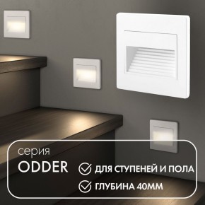 DK3050-WH Светильник встраиваемый в стену, IP 20, LED 3000, 1 Вт, белый, пластик в Миассе - miass.ok-mebel.com | фото 5