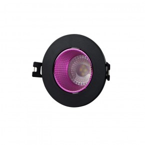 DK3061-BK+PI Встраиваемый светильник, IP 20, 10 Вт, GU5.3, LED, черный/розовый, пластик в Миассе - miass.ok-mebel.com | фото
