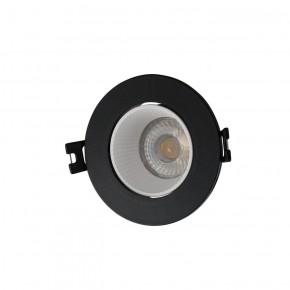 DK3061-BK+WH Встраиваемый светильник, IP 20, 10 Вт, GU5.3, LED, черный/белый, пластик в Миассе - miass.ok-mebel.com | фото