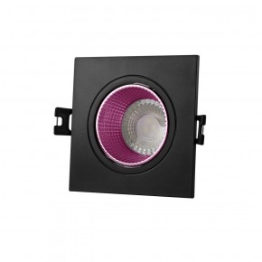 DK3071-BK+PI Встраиваемый светильник, IP 20, 10 Вт, GU5.3, LED, черный/розовый, пластик в Миассе - miass.ok-mebel.com | фото