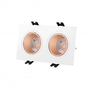 DK3072-WBR Встраиваемый светильник, IP 20, 10 Вт, GU5.3, LED, белый/бронзовый, пластик в Миассе - miass.ok-mebel.com | фото