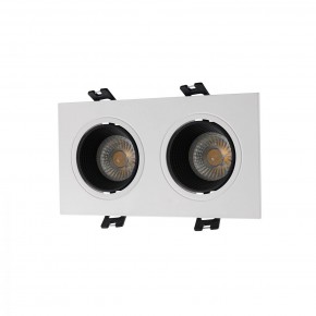 DK3072-WH+BK Встраиваемый светильник, IP 20, 10 Вт, GU5.3, LED, белый/черный, пластик в Миассе - miass.ok-mebel.com | фото