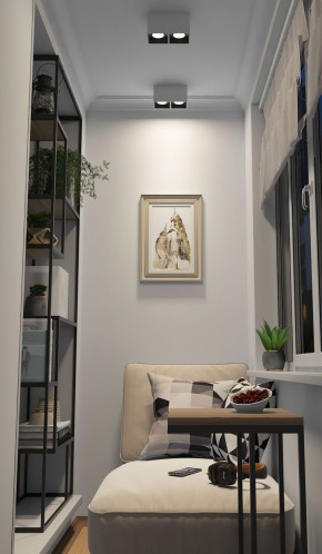 DK3085-WB+WH Светильник накладной IP 20, 10 Вт, GU5.3, LED, бело-черный/белый, пластик в Миассе - miass.ok-mebel.com | фото 2