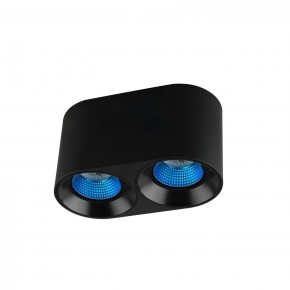 DK3096-BK+CY Светильник накладной IP 20, 10 Вт, GU5.3, LED, черный/голубой, пластик в Миассе - miass.ok-mebel.com | фото