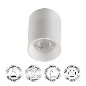 DK3110-WH Светильник накладной IP 20, 10 Вт, GU5.3, LED, белый, пластик в Миассе - miass.ok-mebel.com | фото