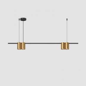 DK4061-BK+SG Подвесной светильник ORBIT, IP20, 4xGU10 LED до 15 Вт, черный + сатинированное золото, алюминий в Миассе - miass.ok-mebel.com | фото 2