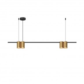 DK4061-BK+SG Подвесной светильник ORBIT, IP20, 4xGU10 LED до 15 Вт, черный + сатинированное золото, алюминий в Миассе - miass.ok-mebel.com | фото 3