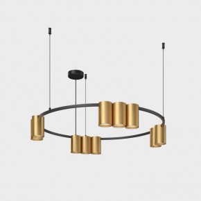 DK4065-BK+SG Подвесной светильник ORBIT , IP20, 10xGU10 LED до 15 Вт, черный + сатинированное золото, алюминий в Миассе - miass.ok-mebel.com | фото 2
