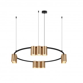 DK4065-BK+SG Подвесной светильник ORBIT , IP20, 10xGU10 LED до 15 Вт, черный + сатинированное золото, алюминий в Миассе - miass.ok-mebel.com | фото 3