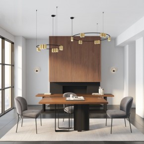 DK4065-BK+SG Подвесной светильник ORBIT , IP20, 10xGU10 LED до 15 Вт, черный + сатинированное золото, алюминий в Миассе - miass.ok-mebel.com | фото 4