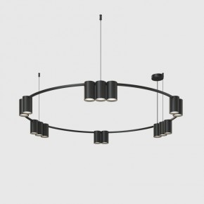 DK4067-BK Подвесной светильник ORBIT, IP20, 15xGU10 LED до 15 Вт, черный матовый, алюминий в Миассе - miass.ok-mebel.com | фото