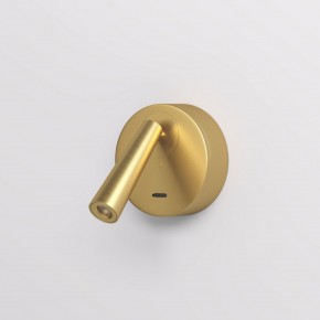 DK5072-SB Бра SHINE WALL со светодиодом, D104*H68, IP20, 3000К, 3W, RA?90, сатинированная латунь, алюминий в Миассе - miass.ok-mebel.com | фото 2