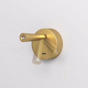DK5072-SB Бра SHINE WALL со светодиодом, D104*H68, IP20, 3000К, 3W, RA?90, сатинированная латунь, алюминий в Миассе - miass.ok-mebel.com | фото 3