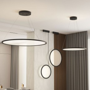DK6606-BK Подвесной вертикальный светильник Veil со светодиодом H1700 d600 220V 48W 3000-6000K IP20 черный алюминий в Миассе - miass.ok-mebel.com | фото 7