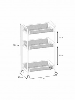 Э 322 С Этажерка "Ладья 2К" Серый в Миассе - miass.ok-mebel.com | фото 2