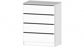 ЭЛЕГАНТ Комод 4 ящика (белый) в Миассе - miass.ok-mebel.com | фото