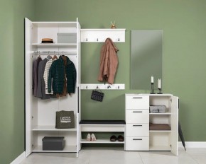 ЭЙР прихожая (модульная) Белый Шагрень в Миассе - miass.ok-mebel.com | фото 2