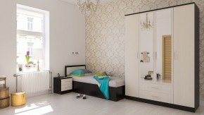 Фиеста Кровать 0900, цвет венге/дуб лоредо, ШхГхВ 93,5х203,5х80 см., сп.м. 900х2000 мм., без матраса, основание есть в Миассе - miass.ok-mebel.com | фото 5