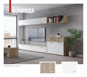 ФЛОРИДА Гостиная (модульная) дуб серый/белый в Миассе - miass.ok-mebel.com | фото