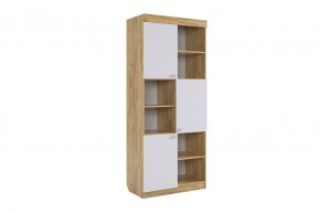 ФОРСАЖ Стеллаж (крафт золотой/белый) в Миассе - miass.ok-mebel.com | фото