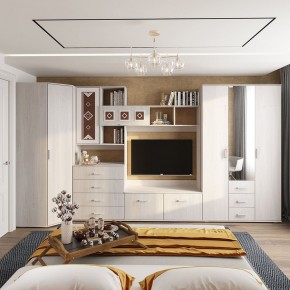 Гостиная Белла (модульная) ясень белый в Миассе - miass.ok-mebel.com | фото