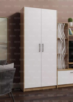 ДАРЬЯ Шкаф (Дуб Вотан/Белый глянец) гостиная в Миассе - miass.ok-mebel.com | фото 2