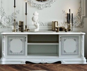 Гостиная Грация (комплект) белый/серебро в Миассе - miass.ok-mebel.com | фото 2