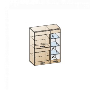 Гостиная Камелия Композиция 6 (Гикори Джексон темный) в Миассе - miass.ok-mebel.com | фото 2