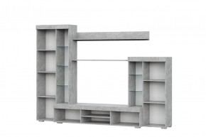 Гостиная МГС 5 (Цемент светлый/Белый) в Миассе - miass.ok-mebel.com | фото 2