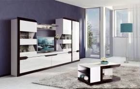 Гостиная Ронда 1 Белый глянец/венге в Миассе - miass.ok-mebel.com | фото