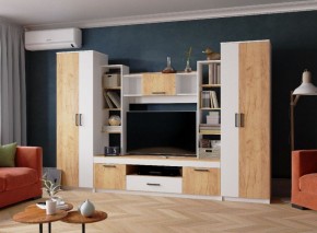 Гостиная СИДНЕЙ-2 ЛДСП Белый /ЛДСП Дуб крафт золотой в Миассе - miass.ok-mebel.com | фото