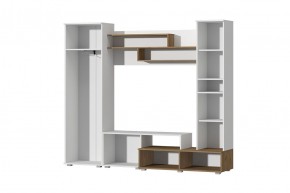 Гостиная Юна (Белый текстурный/Дуб крафт золотой) в Миассе - miass.ok-mebel.com | фото 2