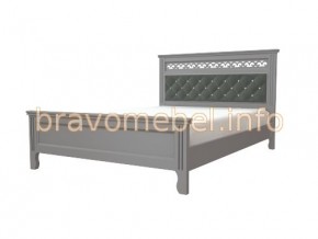 ГРАЦИЯ Кровать из массива 1600 (Серый шифер/Антрацит) в Миассе - miass.ok-mebel.com | фото