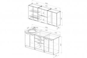 ЖАСМИН Кухонный гарнитур Макси 2 (1800 мм) в Миассе - miass.ok-mebel.com | фото 2