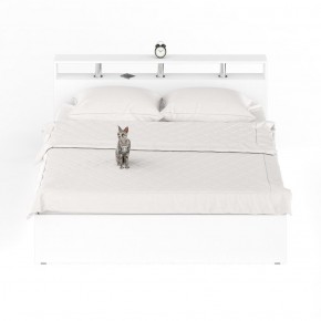 Камелия Кровать 1800, цвет белый, ШхГхВ 183,5х217х78,2 см., сп.м. 1800х2000 мм., без матраса, основание есть в Миассе - miass.ok-mebel.com | фото 2