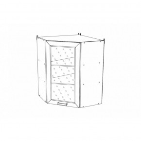 КГ "Агава" ВВУС550 Шкаф навесной угловой h 900 Лиственница светлая в Миассе - miass.ok-mebel.com | фото