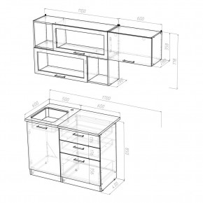 КИРА Кухонный гарнитур Экстра (1700 мм ) в Миассе - miass.ok-mebel.com | фото 2