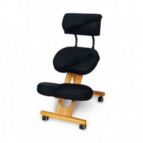 Коленный стул со спинкой Smartstool KW02В + Чехлы в Миассе - miass.ok-mebel.com | фото