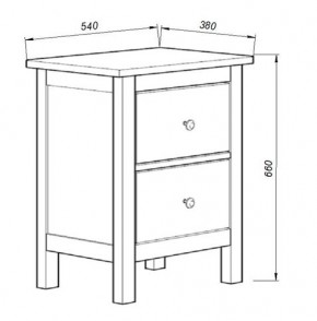 Комод 02 Кантри белый с двумя ящиками в Миассе - miass.ok-mebel.com | фото 3