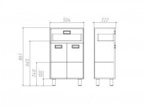 Комод 50 Cube с 1 ящиком Домино (DC5015K) в Миассе - miass.ok-mebel.com | фото 3