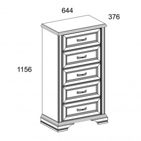 Комод 5S, MONAKO, цвет Сосна винтаж/дуб анкона в Миассе - miass.ok-mebel.com | фото 2