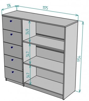 Комод Arvid K197 в Миассе - miass.ok-mebel.com | фото 2