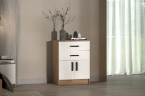 Комод Эконом (Дуб крафт золотой/Белый текстурный) в Миассе - miass.ok-mebel.com | фото 3