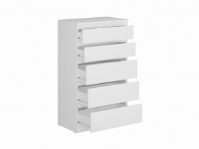 Комод КАСТОР с пятью ящиками, цвет белый в Миассе - miass.ok-mebel.com | фото 2